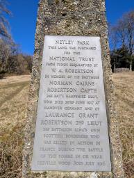 Robertson Memorial, Central Wood, Netley Park © National Trust